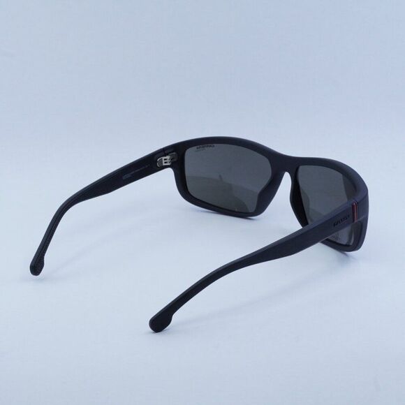 Carrera 8038/S 0003 M9 Sunglasses Matte Black Rectangle Frame, Grey Lenses - Picture 10 of 11